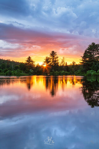 Fire In The Sky Sunset, Coffin Pond