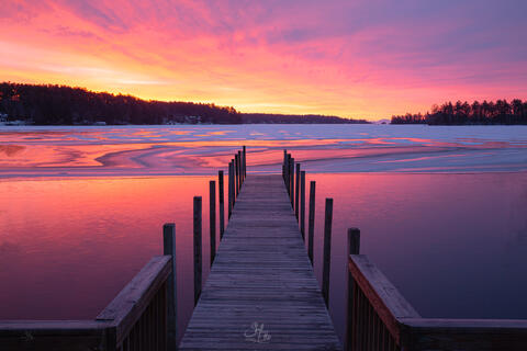 Flames and Ice Sunrise Dock