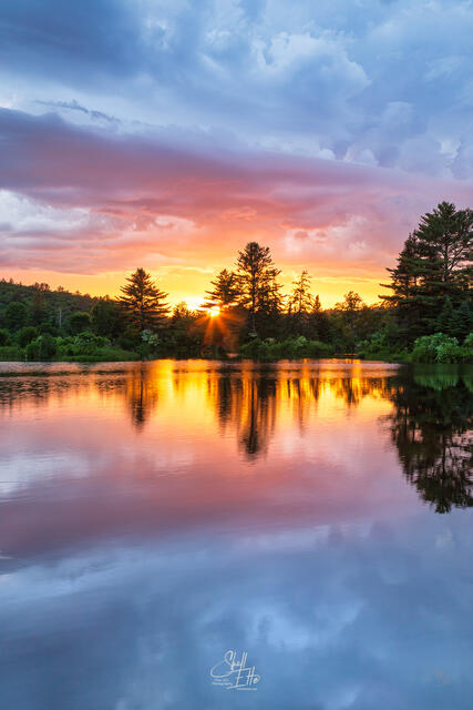 Fire In The Sky Sunset, Coffin Pond
