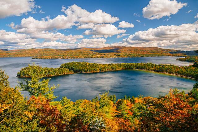 Wellington State Park from Sugarloaf Mtn Newfound Lake