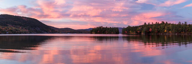 Sunset at Wellington Park on Newfound Lake.