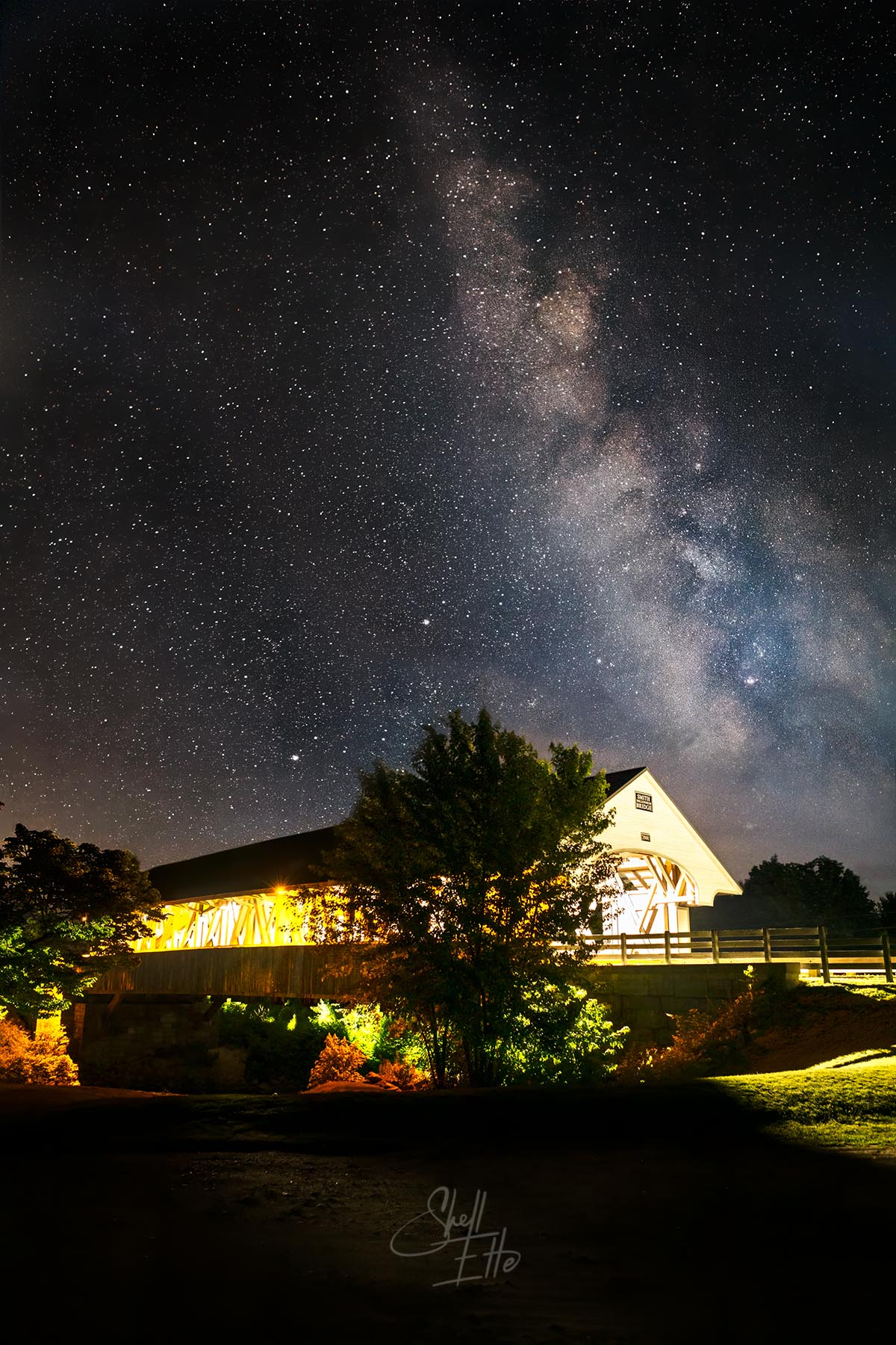 Milky Way Over Smith Covered Bridge Milky Way rising above the Smith Covered Bridge in Plymouth NH.