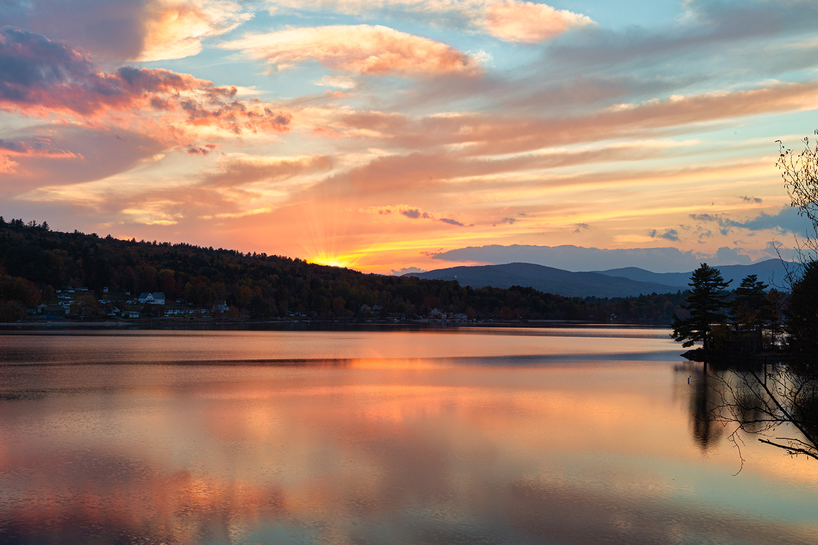 Newfound Lake Sunset newfound lake, nh new england, sunset, reflection