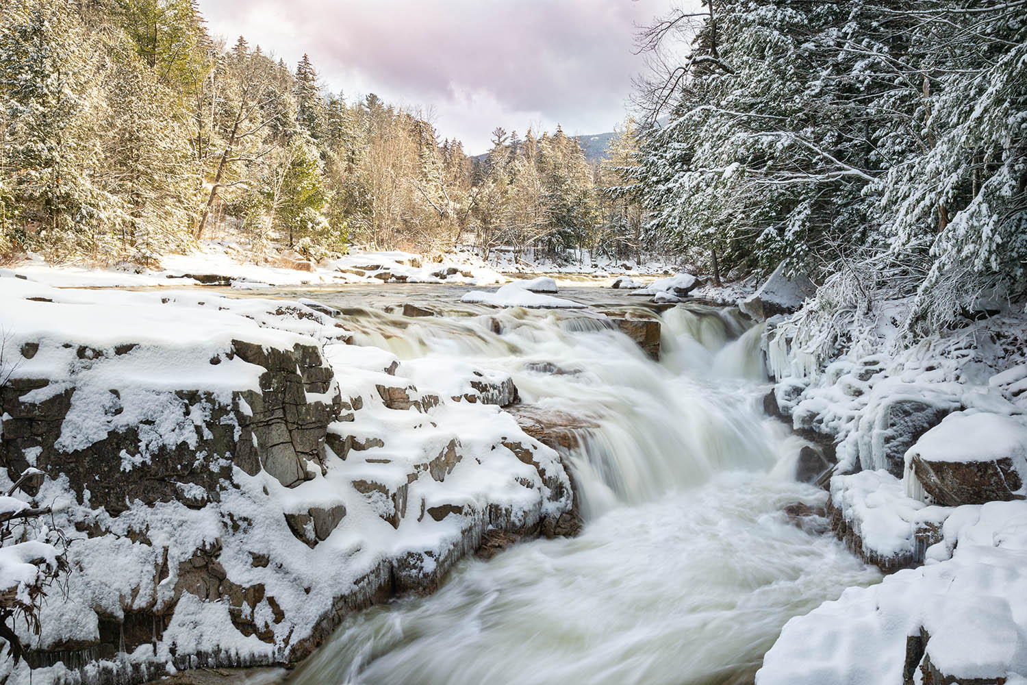 Rocky Gorge Winter Waterfall Rocky Gorge cascades in winter