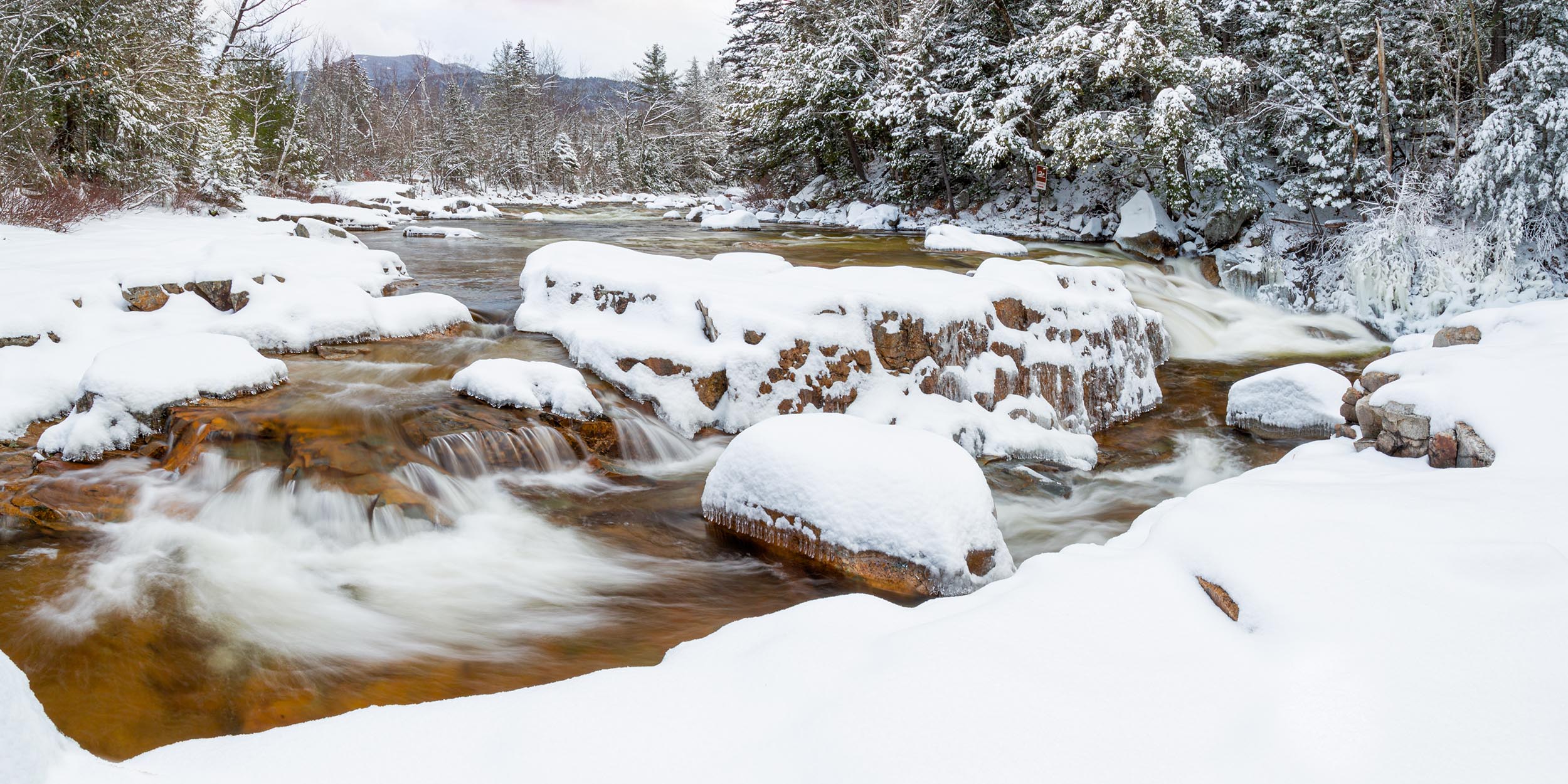 Rocky Gorge Cascades The Swift River flows down the Rocky Gorge in winter.