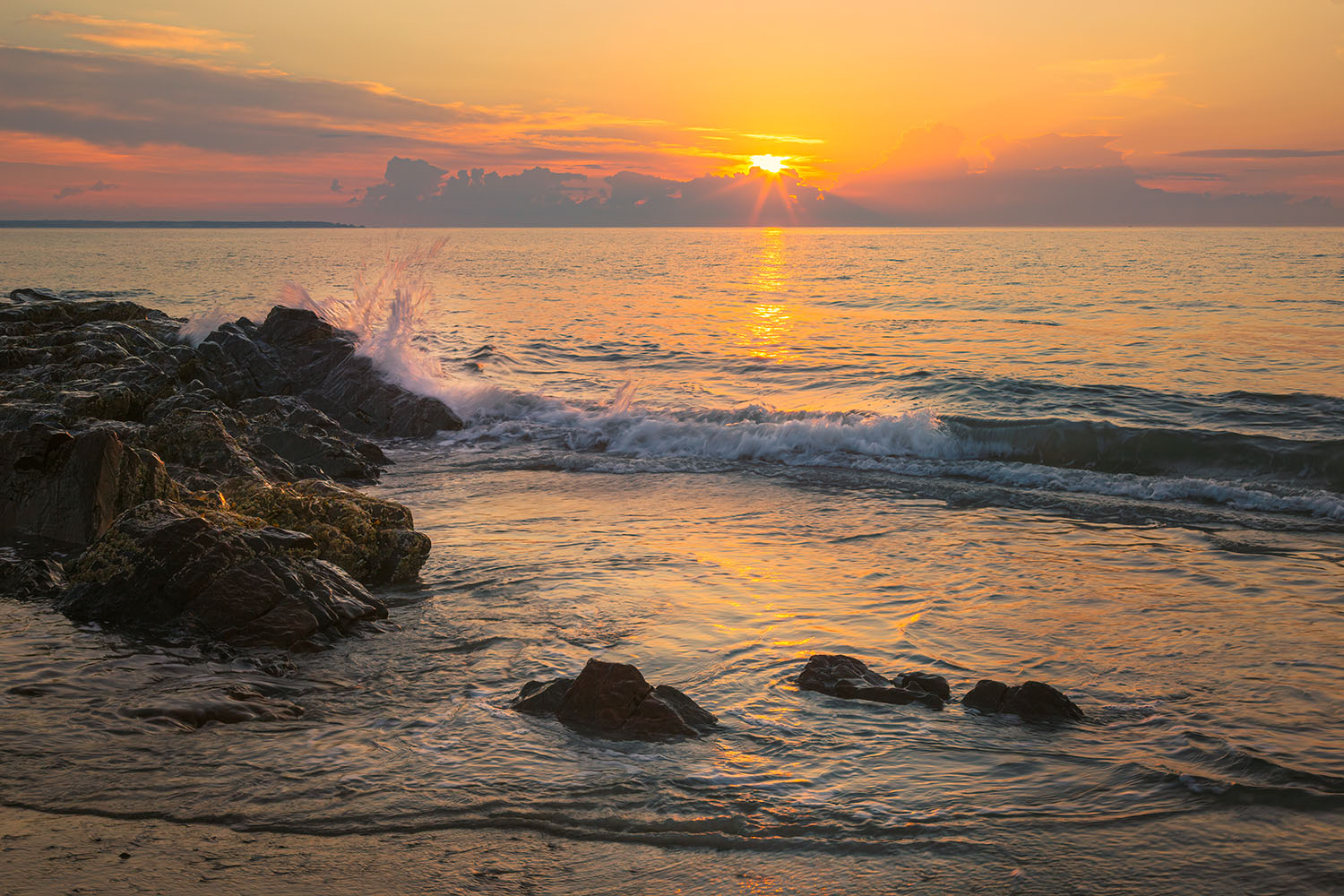 Wells Beach Splash Sunrise Sunrise Splash at Wells Beach